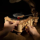 Gramophone Maquette en Bois | PUZZLE 3D WORLD