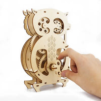 Owl Clock Maquette Bois, Puzzle 3D Bois
